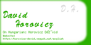 david horovicz business card